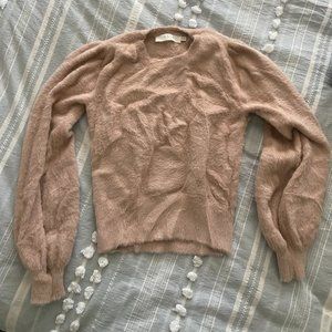 Pale pink, soft, ASTR balloon sleeve sweater
